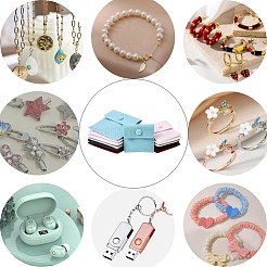 12 шт. 12 стиля квадратных бархатных мешочков для украшений TP-YW0001-05