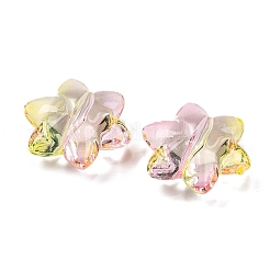 633шт прозрачные двухцветные акриловые бусины&nbsp;MACR-K359-18A