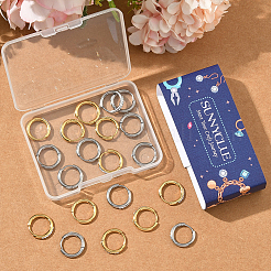 20 шт. 2-х цветные серьги-кольца из нержавеющей стали 304&nbsp;EJEW-SC0001-84