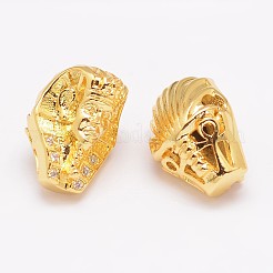 Латунные микро проложить кубического циркония бусы&nbsp;ZIRC-P017-04-NR