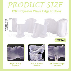 12 м полиэстеровая лента с волнистым краем DIY-TA0012-80