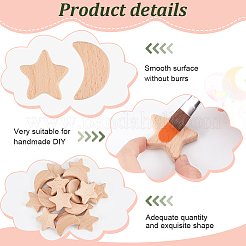 20 шт. 2 вида необработанных деревянных чипсов WOOD-OC0003-99