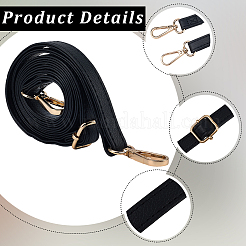 1 шт. регулируемых ремней для сумки из искусственной кожи черного цвета&nbsp;AJEW-CL0002-19KCG