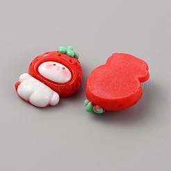 Кабошоны из непрозрачной смолы с фруктовым характером RESI-WH0029-28B