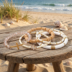 5 шт. Браслет из стеклянных и смоляных бусин&nbsp;UJ8716-1