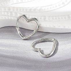 Латунные английском замке Серьги-кольца EJEW-C502-09P