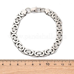 Браслеты-цепочки византийского типа из нержавеющей стали 304 для женщин и мужчин BJEW-R018-22P-01
