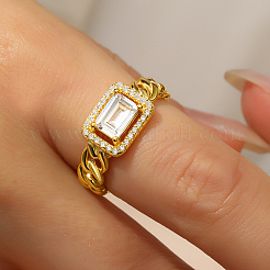 Женское серебряное кольцо с цирконом в винтажном стиле WL1450