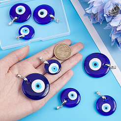 8 шт. 4 подвески ручной работы в стиле лэмпворк от сглаза&nbsp;LAMP-PH0001-10