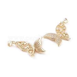 Латунные микропаве прозрачные подвески с фианитом KK-F814-13G
