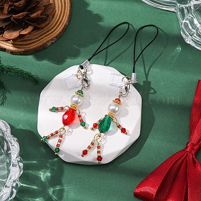 Человеческие стеклянные мобильные ремни HJEW-MZ00290-1