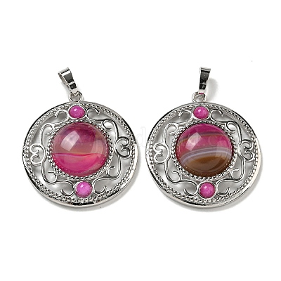 Подвески из натурального полосатого агата G-Q158-03V-1