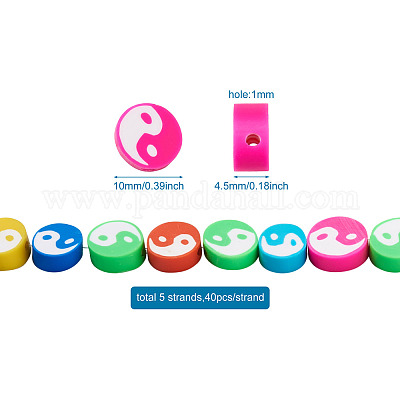 Бусины из полимерной глины ручной работы CLAY-CD0001-03B-1