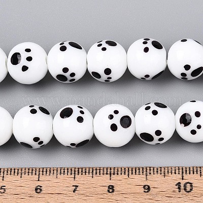 Бусы лэмпворк ручной работы LAMP-N028-21B-1