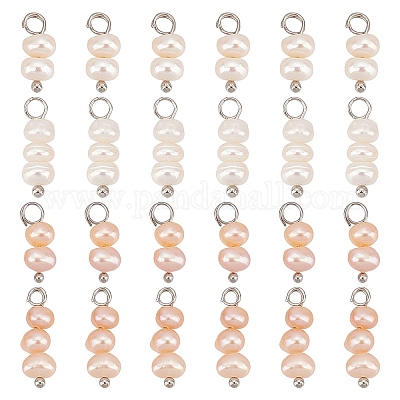 4 комплект подвесок из натурального культивированного пресноводного жемчуга 2 цветов&nbsp;FIND-AR0004-60-1