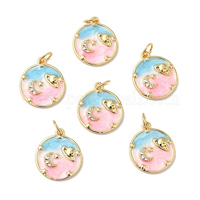 Стойки обшивки латунь микро проложить Циркон подвеску X-KK-H431-09G-B-1