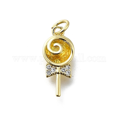 Латунные микро проложить кубического циркония подвески KK-K400-42G-01-1