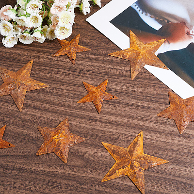 40 шт. 3 стиля звездные ржавые железные большие подвески&nbsp;IFIN-GF0001-13C-1