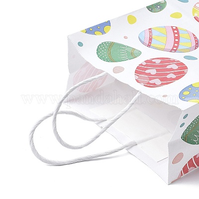 Пасхальные прямоугольные крафт-бумажные сумки CARB-U002-01D-1