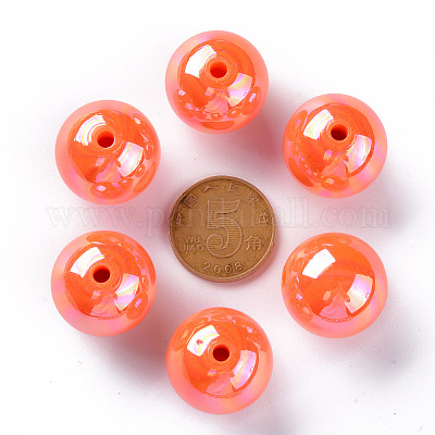 Непрозрачные акриловые бусины X-MACR-S370-D20mm-20-1