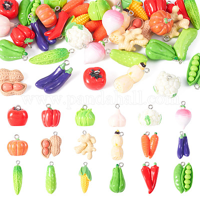 36 шт. 18 стиля подвески из смолы и железа RESI-TA0004-03-1