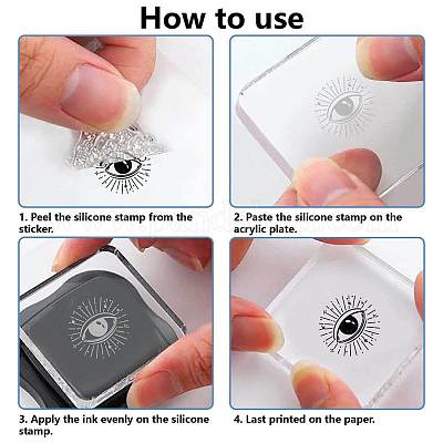 ПВХ пластиковые прозрачные штампы&nbsp;DIY-WH20051-006-1