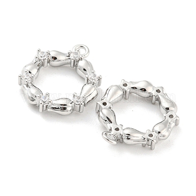 Латунные микро проложить кубического циркония подвески KK-E090-21P-1