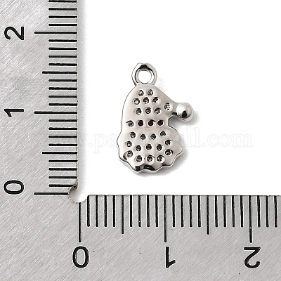 Рождественские латунные микропаве подвески из фианита KK-L258-04P-B01-1