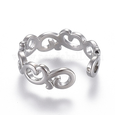 Регулируемые латунные кольца на мыске RJEW-EE0002-08P-1