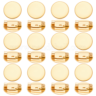 24 шт. оправа для кабошона из нержавеющей стали 304 STAS-UN0063-68A-G-1