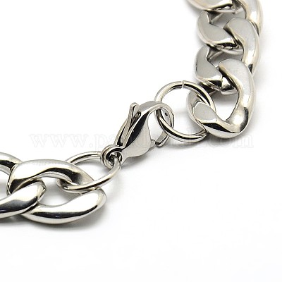 Браслеты из витой цепи/цепи с защитой от потускнения из нержавеющей стали марки 304 X-STAS-A028-B127P-1