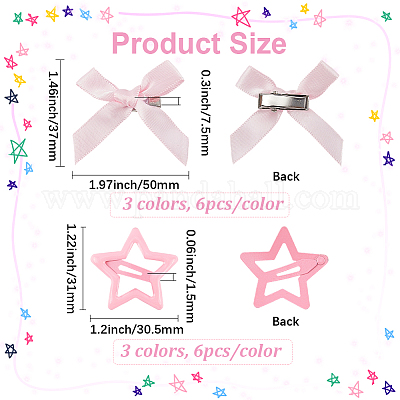 36 шт. 6 стиля железных заколок для волос PHAR-CY0001-04-1