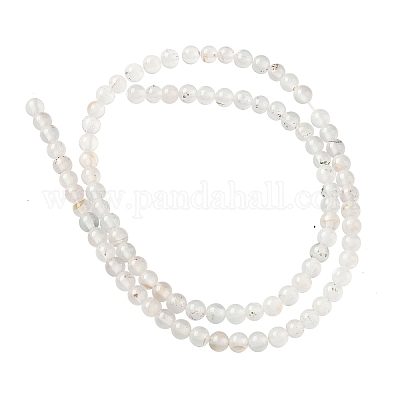 Нити из натурального дендритного агата G-C011-4mm-01-1