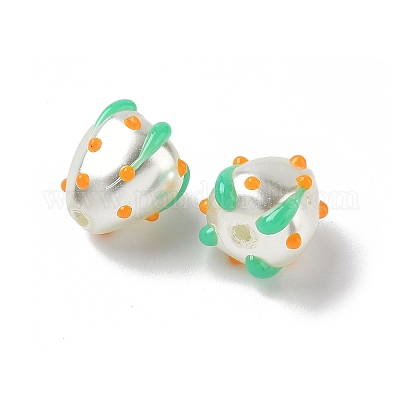 Запекаемые стеклянные бусины LAMP-Z014-02-1