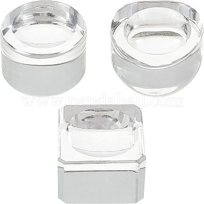 3 шт. 3-х стилистическая стеклянная хрустальная сферическая подставка DJEW-FG0001-29-1