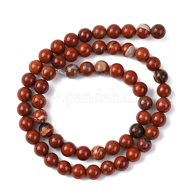 Нити из бисера натуральный красный яшма&nbsp;G-R193-11-6mm-1