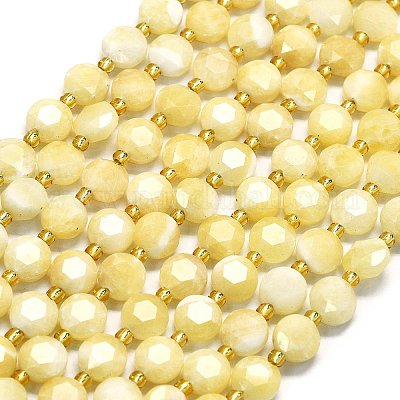 Естественный желтый нефрит бисер нитей G-C116-A08-02-1