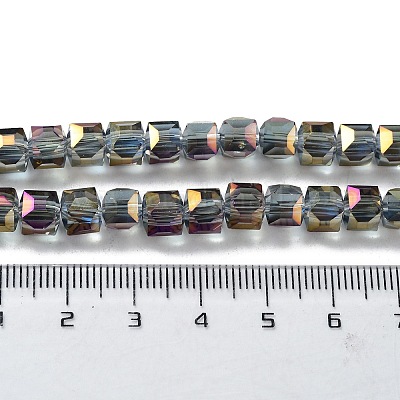 Гальванические стеклянные бусины EGLA-R064-6mm-08-1