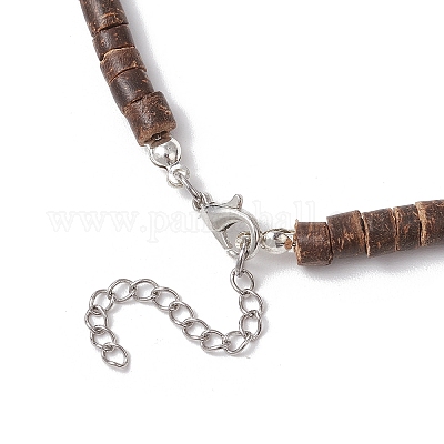 Ожерелья из натурального кокоса heishi NJEW-JN05308-01-1