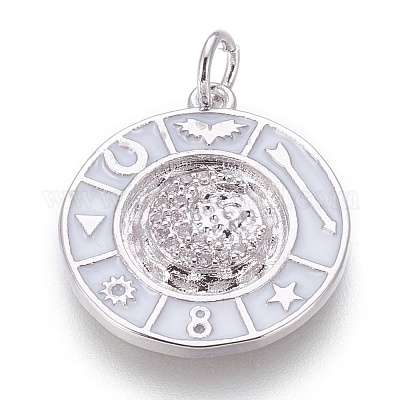 Латунь эмаль подвески KK-O113-07B-P-1