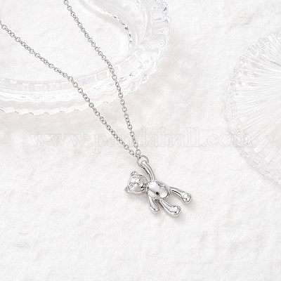 Ожерелья с подвесками из нержавеющей стали 304 для женщин и мужчин NJEW-JN05414-01-1