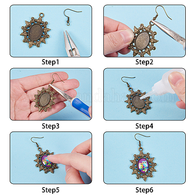 DIY серьги решений DIY-SC0005-36AB-1