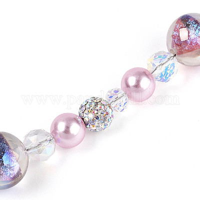 Нити стеклянных и акриловых бусин MAK-T011-06E-1