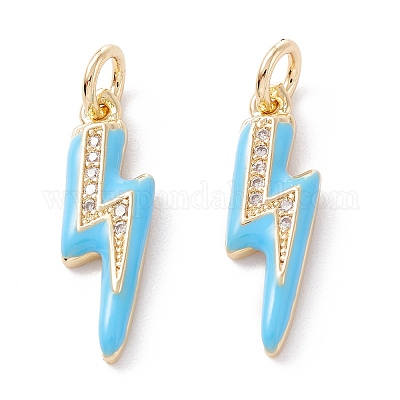 Латунные микропаве прозрачные подвески с фианитом ZIRC-A019-12G-F-1