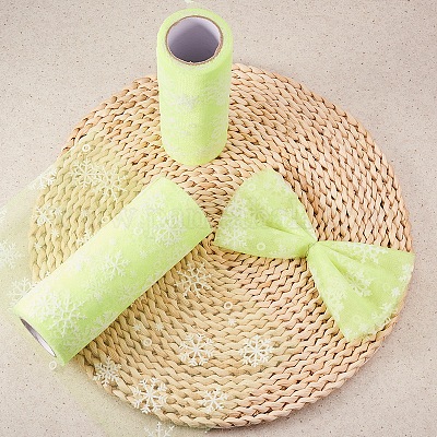 Сетчатые ленты со снежинками в стиле деко OCOR-P010-G10-1