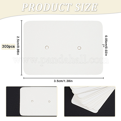 300 шт. бумажные карточки для демонстрации сережек с отверстием для подвешивания CDIS-SP0001-05A-1