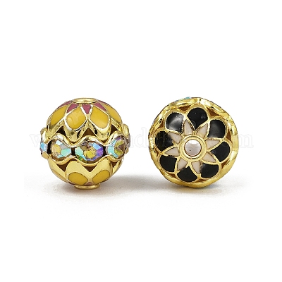 Латунь эмаль бисера KK-L236-01B-G-1