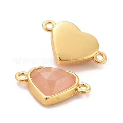 Соединители звеньев естественного розового кварца G-E538-01G-02-1