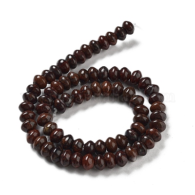 Природные брекчированных яшмы бисер нитей G-G084-C14-01-1