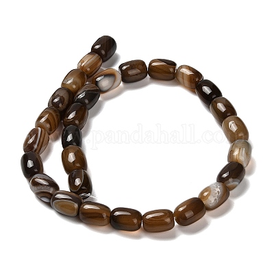 Натуральные полосатые агатовые бусы G-D317-A01-06-1